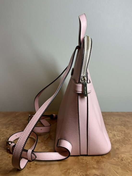 backpack leather pale pink Personalized Soft Square - and everywhere in between Light Pink Leather Convertible Backpack